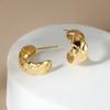 Aretes Plata de Ley 925 Chapado en Oro Aretes Rómbicos Nicho Minimalista Versátil Retro Elegante Estilo Coreano Joyería Fina para Mujer