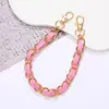 Nuevo llavero con cadena de cuero estilo Chanel con perlas para teléfono, portátil, resistente a caídas, de aluminio, para mujer