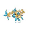 Nova Broche Flor de Planta Osmanthus de Alta Qualidade para Mulheres Fina Leve Luxo Vintage Osmanthus Azul Fragrância Pinos Corsage Decoração de Roupa