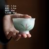 Cuenco de cerámica con juncos pintados a mano y color bajo cubierta, tetera, accesorios para la ceremonia del té, taza de degustación de té, tetera, juego de té de kung fu para el hogar