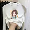 Camiseta básica de cuello alto medio para niña, nueva colección otoño/invierno 2026, elegante camiseta de manga larga para niños, tallas mediana y grande, hecha con tejido polar alemán
