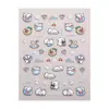 Adhesivo para Uñas de Cachorro Cubito de Hielo Lindo 5D Relieve Tridimensional Perro Blanco Perezoso Pequeño Adhesivo de Arte para Uñas Estilo Joyería Sl