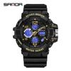 SANDA/SANDA Reloj Juvenil Multifuncional para Hombre Impermeable Luminoso Deportes al Aire Libre Joker Reloj Electrónico