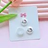 Lindo Gato Kt Blanco Perla Pequeño Estrella de Cinco Puntas Corazón Accesorios Pasador DIY Material Hecho a Mano Funda para Teléfono Móvil Flor para Zapatos