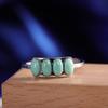 Anillo de plata de ley S925 con incrustaciones de turquesa en forma de huevo, anillo abierto de moda para mujer con personalidad que combina con todo.