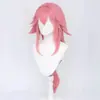 [Tongchuan] Peruca Cosplay Filho Oito Deuses do Genshin Impacto, esposa de arroz, simulação de couro cabeludo da cidade em ambos os lados, anti-deformação, cosplay