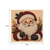 Kit DIY de Pintura de Pérolas de Natal 5D Papai Noel Rena com Borda Impressa Pintura Diamante Artesanal Decoração de Casa
