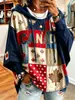Sudadera con Estampado de Letras Transfronteriza 2026 para Mujer, Estilo Pulóver, con Capucha, Tejido de Bucle Pequeño, Estampado 3D