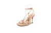 Nuevas sandalias romanas de verano 2023, sandalias de tacón alto, zapatos de microfibra con cabeza cuadrada, estilo europeo y americano, con correa de hebilla, para unirse como agentes