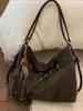 Mochila Retro Escarchada de Gran Capacidad para Mujer 2025 Nueva Versátil para el Trabajo Bolso Tote de un Solo Hombro de Uso Múltiple