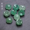 Jade Dongling de Seda Dorada Natural de 10 mm Jade Dongling Flor de Durazno Perforado Pasante Nube con Respaldo de Osmanto DIY Pulsera Collar Aretes Accesorios