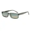 Nuevas gafas de sol de propionato de moda europea y americana transfronterizas para hombre, gafas de sol cuadradas transparentes esmeriladas retro para protección solar de mujer