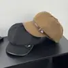 Boina octogonal de lana para otoño e invierno para mujer con hebilla de cinturón, gorra tipo pico que estiliza el rostro, gorra de visera estilo coreano de alta calidad y cálida.