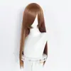 Cosplay Cor Universal Peruca Cabelo Longo Liso Cobertura Falsa 70cm Multicolorido Anime Masculino e Feminino Rosto Cabelo Falso