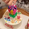 Velas de Cumpleaños de Celebridad de Internet para Niños Creativa Sorpresa Flor de Loto Giratoria Cantante en Flor Decoraciones para Pastel