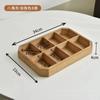 Caja de almacenamiento de madera maciza con acabado de caramelos y nueces, bandeja de almacenamiento de cosméticos con múltiples rejillas, caja de madera con acabado de exhibición