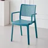 Cadeiras de Jantar de Plástico Vazadas para Hotéis, Pousadas e Uso Doméstico; Cadeiras de Plástico Empilháveis; Cadeiras de Espera para Lojas de Chá com Leite; Cadeiras com Encostos
