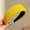 Diadema de punto estilo retro americano de ala ancha, de alta gama, adecuada para frentes amplias, a la moda, versátil para uso diario y para ir al trabajo, pinza para el pelo y accesorio para el cabello