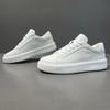 Zapatos Casuales Blancos de Hombre de Alta Gama de Capa Superior de Piel de Vaca Ecológica Zapatos de Moda para Hombre Combinables Zapatos de Plataforma Gruesa para Hombre
