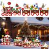 Cartão de Natal boneco de gengibre Papai Noel boneco de neve com luz LED trem pátio ao ar livre logotipo decoração cartão