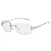 2026 Nuevas Gafas de Sol Coreanas de Moda Estilo Estrella Sin Marco Estilo Millennial Hot Girl para Mujer Moda Tendencia Calle de Gama Alta Gafas de Sol