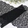 Tanglong Negro Sexy Francés No Elástico Adorno de Encaje con Flecos de Pestañas 24cm Accesorios de Encaje para Coser Ropa y Lencería