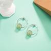 Aretes de Jade Hotan para Mujer Diseño de Nicho Sentido Avanzado Aretes de Viento Frío 2022 Nueva Moda Verano Anillo para la Oreja Aretes