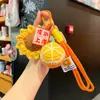 Ganar el Primer Premio en los Exámenes de Ingreso a la Preparatoria y Universidad, Llavero Colgante de Girasol Tejido a Crochet Hecho a Mano, Pequeño Regalo para Estudiantes, Regalo de Graduación al por Mayor