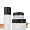 Base de maquillaje escarchada botella secundaria líquida traje de viaje vidrio Presionar botella pequeña vacía Loción desmaquillante Cuidado de la piel botella cosmética