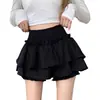 Falda media estilo ballet para mujer 2024 nueva primavera y otoño cintura alta falda línea A dulce y picante falda corta abullonada tipo pastel falda pantalón