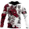 Moda Primavera e Outono Quente Transfronteiriça Suéter 3D Masculino Animal Print Cool Moda de Rua Moletom Clássico