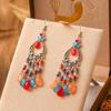 12 Más 1 Color 2026 Nuevos Aretes Estilo Bohemio para Vacaciones Retro Multicapa Medianos Aretes de Moda