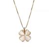 Quatro folhas trevo colar feminino titânio aço moda clavícula leve luxo nicho design high-end all-match coreano estilo colar de especiarias