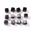 Jingde Joyería Obsidiana Plateada Natural Cuadrado Cubo de Azúcar Hielo Obsidiana Accesorios para Joyería DIY Productos Semiacabados Venta al por Mayor