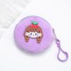Linda Caricatura de Felpa Billetera para Monedas Niños Bolsa con Cremallera para Guardar Monedas Portátil Mini Color Caramelo Bolsa para Auriculares Venta al por Mayor
