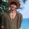 Camisa de Punto Hueca con Cuello Cubano Estilo Old Money Retro para Hombre, Ropa de Playa Hawaiana, Camisa Holgada de Manga Corta para Vacaciones