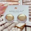 Pendientes de Metal Cepillado de Moda Estilo Coreano para Mujer, Pendientes Versátiles de Plata de Alta Gama para Celebridades de Internet, Pendientes de Nicho para el Trabajo