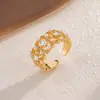 Anillo Abierto de Encaje Circonita Perla Nuevo Estilo Chino Moda Temperamento de Gama Alta Patrón Anillo Venta Directa de Fábrica