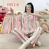 Pijama de mujer para otoño e invierno, conjunto de tres piezas de algodón nube, ropa de casa, estilo lindo y dulce de estudiante 2026