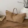 Bolsa Tote Fosca Relaxada para Comércio Exterior para Mulheres, Bolsa Versátil para Roupas de Trabalho Diário, Bolsa Transversal Fosca de Grande Capacidade, Bolsa Grande