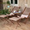 Artículos genuinos Sillón reclinable Yunqi Silla de ocio para balcón exterior, patio Silla de ratán con respaldo Silla perezosa Mesa y silla plegables celebradas en Internet para casa de huéspedes