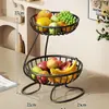 Prato de Frutas Doméstico Sala de Estar Mesa de Centro Desktop Cesta de Frutas Camada Múltipla Lanches Frutas Secas Lanches Armazenamento Exibição Rack Prateleira