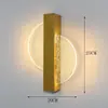 Lámpara de Pared Acrílica de Lujo Ligero Sala de Estar Nórdica Pared de Fondo de TV Dormitorio Mesita de Noche Creativa Cálida Pasillo