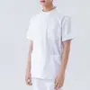 Uniforme de Enfermeira Feminino Fato Dividido de Manga Longa Conjunto Completo de Shorts Azuis de Verão Manga Curta Tamanho Grande Uniforme de Trabalho Médico