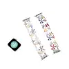 Para Apple Applewatch S9 Reloj S8 Color Pintura al Óleo Flor Mariposa Pulsera iwatch se Correa