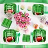 Mm261 Pelota Deportiva de Rugby Verde Oliva Plato Cuadrado para Fiesta Set Cuadrado de 4 Piezas Plato de Papel Vaso de Papel