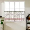 1 Pieza Patrón Multicolor Cortina Corta Cortina de Cocina Media Cortina Transfronteriza Decoración de Ventana Pequeña Poliéster Algodón