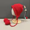 Chapéus de Outono e Inverno para Crianças, Chapéus de Lã Coloridos Quentes para Meninos e Meninas, Chapéus de Lã Espessos Estilosos com Proteção para as Orelhas