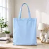 Bolsa Tote de Lona Personalizada para Trabalho e Deslocamento Bolsa de Armazenamento Portátil Grande Capacidade Bolsa de Lona em Branco Impressão de Logo Feita Sob Medida