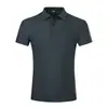 Verão 2026 Novo Estilo Sem Costura Seda de Gelo Manga Curta Masculino Esportivo Transfronteiriço Secagem Rápida Cor Pura Nylon Camisa Polo Business Roupa Masculina